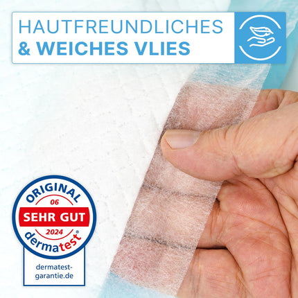 100x ARNOMED Inkontinenzunterlage Einweg , saugfähige Krankenunterlagen 60x90cm, Baby Wickelunterlage Einweg, 5-lagige Zellstoff Unterlagen Bett bei Inkontinenz, Betteinlagen Einweg, Wickelunterlage