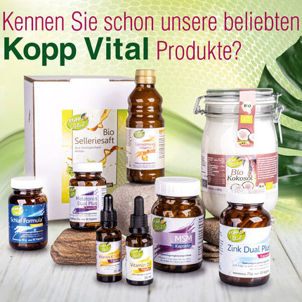 KOPP Vital® MSM | Kapsulas - vegānas | 92 g | 1 x 120 kapsulas | ar C vitamīnu | Organiski saistīts sērs | Bez glutēna | Bez laktozes | Aptiekas kvalitāte