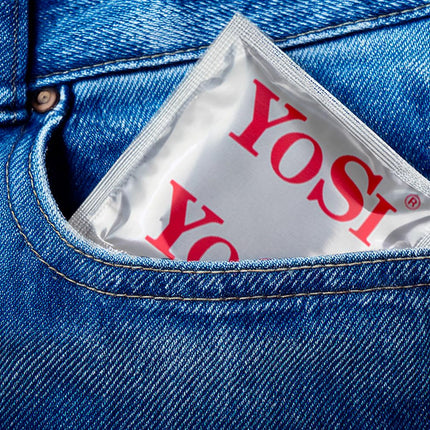 YOSI zīmola prezervatīvi "Natural Feeling" - Dabiskas sajūtas - tīrs prieks - 53 mm platums - Parasts dabīgs lubrikants prezervatīvs - Tīras sajūtas neaizmirstamiem mirkļiem - 100 gabali (2 x 50 gabali)