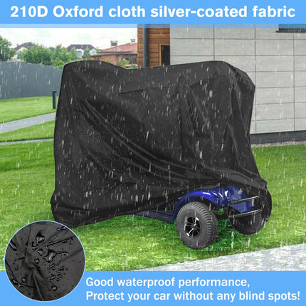 Idota mobilitātes skrejriteņa pārsegs, ūdensizturīgs mobilitātes skrejriteņa pārsegs 210D Oxford skrejriteņa pārsegs, universāls pārsegs mobilitātes skrejritenim 140 × 66 × 91 cm