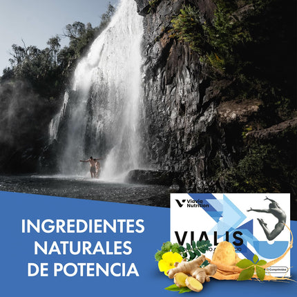 VIALIS – Dabīgs uztura bagātinātājs aktīviem vīriešiem – Extra Strong – Augstā devā ar maka, žeņšeņa, Tribulus Terrestris un L-arginīna