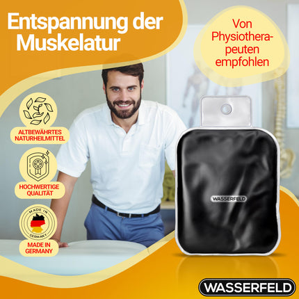 WASSERFELD® Moor spilvens mikroviļņu krāsnij - Augstas kvalitātes mikroviļņu krāsns sildīšanas paliktnis ar pārvalku - Terapeitiskais purva spilvens kaklam, pleciem, mugurai un vēderam - Purva sildīšanas paliktnis pret sasprindzinājumu
