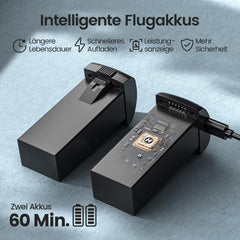 Holy Stone GPS drons ar 4K EIS kameru pieaugušajiem, HS175G RC kvadrokopters ar 60 minūšu ilgu lidojuma laiku, sekojiet man, bezsuku motors, apļveida lidojums, trajektorijas kameru droni iesācējiem, svars zem 249 g, C0