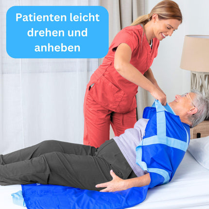 EYRA pārvietošanas dēlis pacientu pacēlājiem — 122x102 cm pacientu pārvietošanas dēlis ar 8 rokturiem gados vecākiem un gulošiem pacientiem — atkārtoti lietojama un mazgājama slīdošā palags un slīdošā palags pārvietošanai gultā