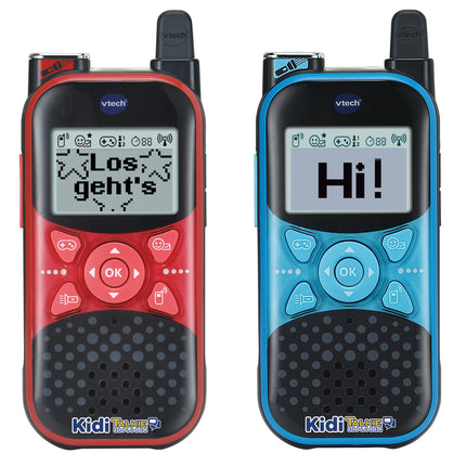 VTech KidiTalkie Explorer – divas 8-in-1 rācijas ar iebūvētu lukturīti un jautriem efektiem – bērniem vecumā no 4 līdz 12 gadiem