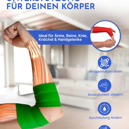 NEOLYMP zobu diegu komplekts – 2 fitnesa lentes, kas izgatavotas no 100% dabīgā lateksa – Ideāli piemērotas fizioterapijas piederumiem, spēka treniņiem un reģenerācijai – Ūdensnecaurlaidīga, plīsumizturīga – Fitnesa lente, ieskaitot somu