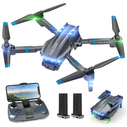 H24 drons ar kameru HD 1080P, RC drons pieaugušajiem un bērniem, salokāms kvadrokopters ar WiFi pārraidi, 26–30 minūšu ilgs lidojuma laiks, mini drona rotaļlietu dāvanas zēniem un meitenēm iesācējiem