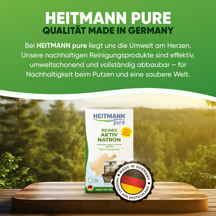 HEITMANN tīrā aktīvā cepamā soda | Uzticami noņem taukus, smakas un traipus visā mājā | 450 g