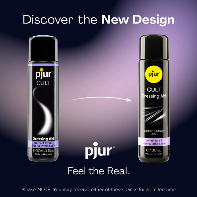 pjur CULT pārsēju līdzeklis - lateksa pārsēju līdzeklis īpaši patīkamai sajūtai uz ādas - arī gumijai (100ml)