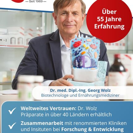 Dr. Wolz Darmflora plus select* - 80 augstas devas kapsulas - 8 pienskābes baktēriju celmi - 48 miljardi baktēriju kultūru dienā - Kultūru komplekss zarnu gļotādai un imūnsistēmai - Zarnu dziedināšana* - vegāns