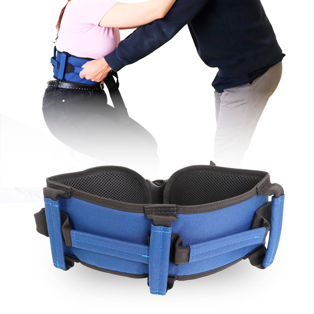 PEPE Mobility - Pārvietošanas josta ar 7 rokturiem, pārvietošanas palīglīdzeklis gultai ratiņkrēslā, pacelšanas palīglīdzeklis cilvēkiem ar ierobežotu mobilitāti (1 gab.)