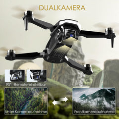 Izturīgs bezkontaktu motora drons ar kameru iesācējiem, CHUBORY A68 WiFi FPV kvadrokopters ar 2K HD kameru, automātiska lidošana, 3D pagriezieni, bezgalvas režīms, trajektorijas lidojums, 2 baterijas