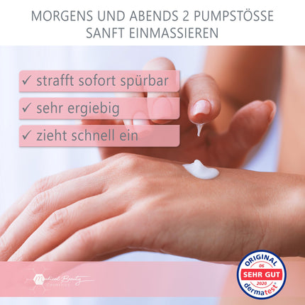 Augstas devas hialuronskābes serums 100 ml - ar pretnovecošanās pastiprinātāju avokado eļļu, peptīdiem un E vitamīnu - vegāns pretgrumbu sejas krēms acīm, kaklam un dekoltē zonai ar savstarpēji saistītu hialuronskābi
