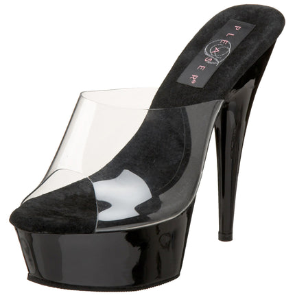 Pleaser DELIGHT-601 sieviešu sandales, caurspīdīgas, 41 EU (8 UK/11 M US)