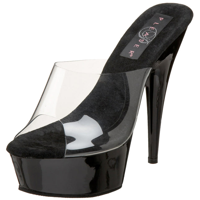 Pleaser DELIGHT-601 sieviešu sandales, caurspīdīgas, 41 EU (8 UK/11 M US)