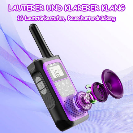 Rāciju komplekts (3 gab.), NXGKET rācija 5 km pieaugušajiem un bērniem, 16 kanālu radio komplekts, uzlādējams ar 1200mAh litija jonu akumulatoru, USB-C uzlādes kabelis, VOX kempingam, pārgājieniem, ceļošanai, slēpošanai, makšķerēšanai, medībām