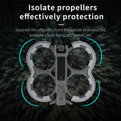 LICHIFIT propelleru aizsargs pret sadursmēm ar zibspuldzes LED gaismām DJI AVATA2 dronam propelleru aizsargs bufera gredzens brīdinājuma mirgojoša gaisma apgaismots TPU pārsegs ādai