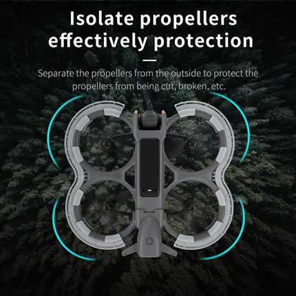 LICHIFIT propelleru aizsargs pret sadursmēm ar zibspuldzes LED gaismām DJI AVATA2 dronam propelleru aizsargs bufera gredzens brīdinājuma mirgojoša gaisma apgaismots TPU pārsegs ādai
