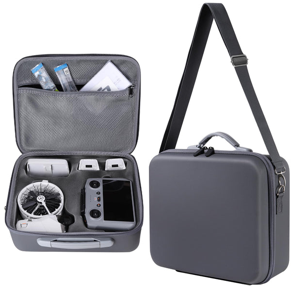 Soma DJI Flip – aizsargājošs cieta apvalka pārnēsāšanas futrālis ar kabatu DJI Flip Fly More Combo dronam, daudz vietas visu DJI Flip dronu piederumu glabāšanai.