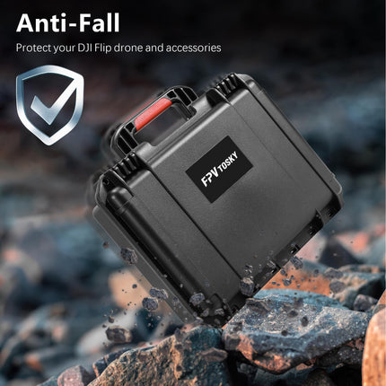 FPVtosky soma DJI Flip ar RC-N3, ūdensizturīga, pārnēsājama soma DJI Flip ar RC-N3 tālvadības pulti, 3 baterijas un citi aksesuāri