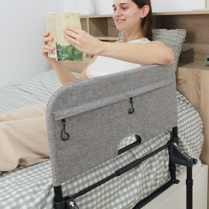 KMINA - Gultas aizsargbarjera, salokāma no 90 līdz 180 cm, regulējama stāvgulta senioriem, salokāma pieaugušajiem