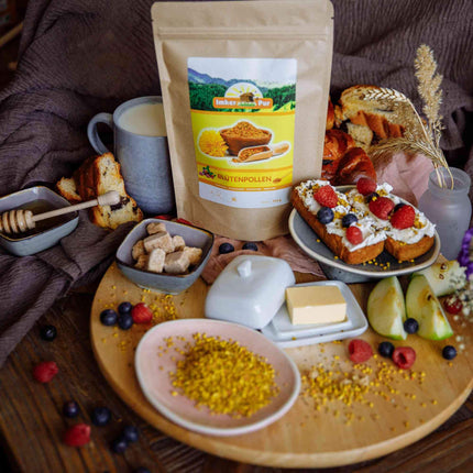 Augstākās kvalitātes biškopības ziedu/bišu ziedputekšņi no ImkerPur, 500 g, pilnīgi bez atlikumiem, saldi un maigi, (Parastie, 500 g)