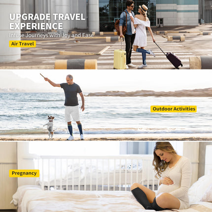 CAMBIVO kompresijas zeķes sievietēm un vīriešiem, 3 pāri, atbalsta zeķes, kompresijas zeķes, trombozes zeķes atveseļošanai, skriešanai, ceļošanai, slēpošanai, grūtniecībai, ikdienas lietošanai