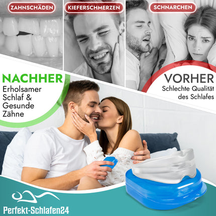 1 x Premium sakodiena šina pret bruksismu - krākšanas šina pret krākšanu - krākšanas apturētājs - pret krākšanu slīpēšanas šina naktij - bez krākšanas ar pretkrākšanas zobu šinu