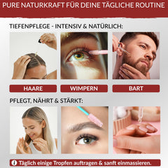 Heldengrün® ORGANISKĀ rīcineļļa matiem [100% DABĪGA] - Rīcineļļa - Dermatoloģiski pārbaudīta - Aukstā spieduma rīcineļļa - Matu, skropstu, uzacu un bārdas stiprināšanai