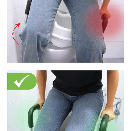 PEPE Mobility - paaugstināts tualetes sēdeklis ar roku balstiem 10 cm, tualetes sēdekļa pacēlājs ar vāku, tualetes sēdekļa stiprinājums pieaugušajiem, balts