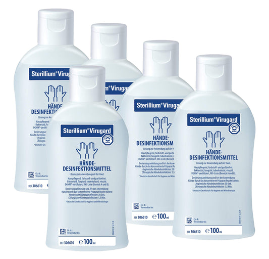 5 x 100ml Sterillium Virugard Hygiene roku dezinfekcijas līdzeklis