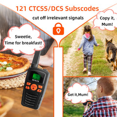 Retevis RA635 rācija, liela darbības rādiusa PMR446 rācija pieaugušajiem, bērniem, 16 kanāli, CTCSS/DCS, VOX, LED lukturītis, bezmaksas dāvanas Lieldienu slēpošanai, āra aktivitātēm