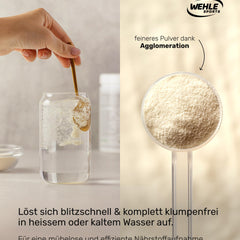Kolagēna pulveris 1 KG - bioaktīvi kolagēna hidrolizāta peptīdi, proteīna pulveris, bezgaršīgs, Wehle Sports ražots Vācijā. Kolagēna 1., 2. un 3. tipa dzēriens masas palielināšanai 1000 g.
