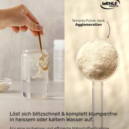 Kolagēna pulveris 1 KG - bioaktīvi kolagēna hidrolizāta peptīdi, proteīna pulveris, bezgaršīgs, Wehle Sports ražots Vācijā. Kolagēna 1., 2. un 3. tipa dzēriens masas palielināšanai 1000 g.