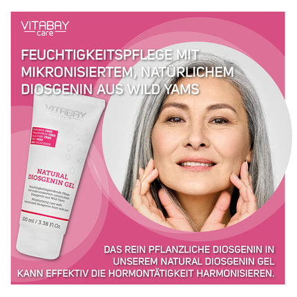 Vitabay dabīgais diosgenīna krēms ar jama sakni 100ml - 80% jama saknes krēms un 64% diosgenīns - savvaļas jamss - vegāns un bioloģisks