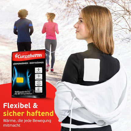CURATHERM 10x siltuma plāksteri mugurai, kaklam un pleciem 12 stundas patīkama dziļa siltuma muguras sildītājs ķermeņa sildītājs ķermeņa sildītājs paškaitējošais gaisa aktīvs