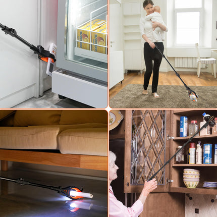 Kekoy 81 cm salokāms greifers ar gaismu, greifers senioriem, atkritumu knaibles, neslīdošs žoklis, ērts gumijas rokturis, pacelšanas palīglīdzeklis senioriem, magnētisks āķis atkritumu knaiblēm, rokas pagarinājums