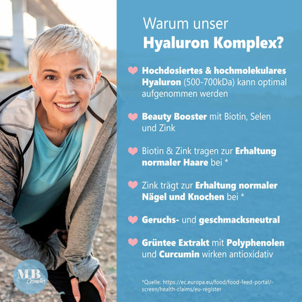 180 hialuronskābes kapsulas ar augstu cinka devu - 600 mg hialuronskābes ar kurkumīnu un zaļās tējas ekstraktu - vegānas hialuronskābes kapsulas ar biotīnu, selēnu bez piedevām, ražotas Vācijā un laboratorijā pārbaudītas