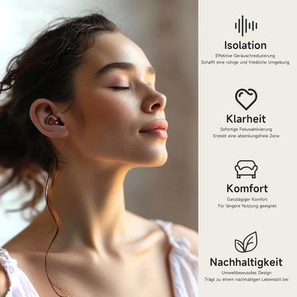 Syndesmos ausu aizbāžņi, dzirdes aizsardzība koncertiem un festivāliem, silikona ausu aizbāžņi mūziķiem, koncertiem, sportam, dīdžejiem, darbam, SNR 24 dB trokšņu samazināšanas Hi-Fi ausu aizbāžņi