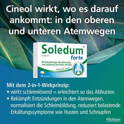 SOLEDUM forte kapsulas 200 mg 50 gab.