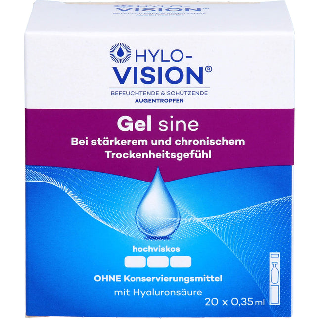HYLO-VISION gela vienreizējās devas pipetes 20 x 0,35 ml
