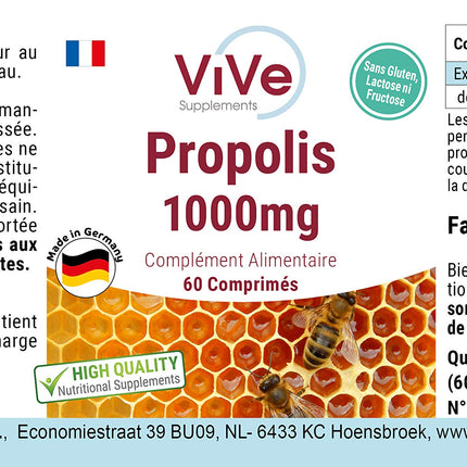 Propoliss 1000 mg - 60 tabletes - Augsta deva | Kvalitāte no Vācijas, ko nodrošina ViVe Supplements