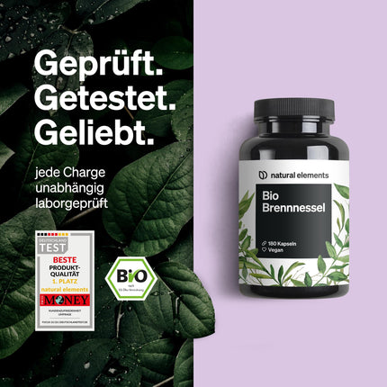 Organiskā nātre – 180 kapsulas – 10:1 nātru lapu ekstrakts – vegāns, augsta deva, bez nevajadzīgām piedevām – ražots Vācijā un laboratorijā pārbaudīts