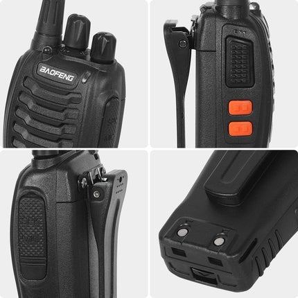 Rācija ar 16 kanāliem, CTCSS/DCS FM, 1500 mAh akumulatoru, maks. Sarunu diapazons 5 km, profesionāls radio ar brīvroku funkciju