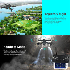 Drons ar kameru, salokāms 1080P HD FPV drons, augstuma noturēšana, pacelšanās ar vienu taustiņu, tālvadības kvadrokopters, WiFi drons zēniem un meitenēm