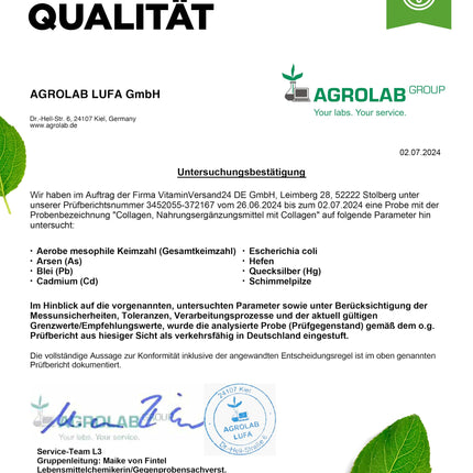 Kolagēna pulveris 1000 g - 100% bioaktīvi kolagēna hidrolizāta peptīdi - 1., 2. un 3. tipa kolagēns - bez garšas - bez piedevām
