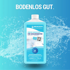 Maxxi Clean | 750 ml grīdas tīrīšanas līdzeklis ar svaigu aromātu | piemērots visiem robotizētajiem mopiem | Universāls tīrīšanas līdzekļa koncentrāts | Tīrīšanas šķidrums grīdām, parketam, flīzēm | Putekļsūcēja tīrīšanas līdzeklis