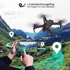 Wipkviey drons ar 1080P HD kameru, T6 FPV RC kvadrokopters ar 2.4G WiFi transporta tiešraides video, augstuma noturēšana, bezgalvas režīms, 2 baterijas, 28-32 minūšu lidojuma laiks, pieaugušajiem iesācējiem