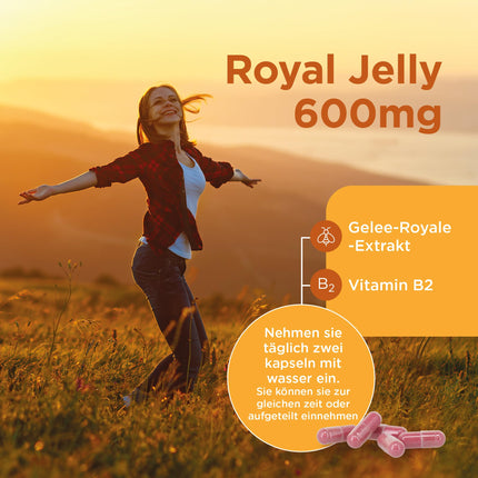 Healthspan peru pieniņa 600 mg | Mazina nogurumu un izsīkumu | barības vielām bagāts nektārs | Papildu B2 vitamīns | Satur vismaz 6 % HDA | Veģetārietis | 90 kapsulas