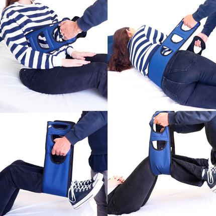 PEPE Mobility — pārvietošanas josta senioriem, cilvēkiem ar staigāšanas grūtībām, izturīga aprūpes josta, ergonomiski rokturi, droša pārvietošana